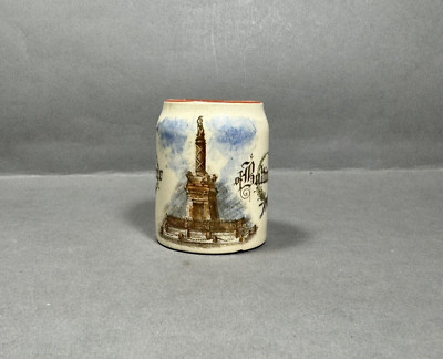 Rare 1900 Souvenir Match Holder Mug Striker Battle Monument Baltimore Maryland