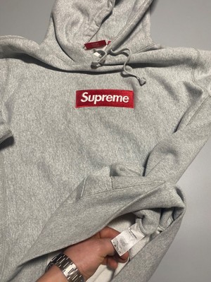 Supreme box Logo Hoodie Grey Sweatshirt M Medium FW16