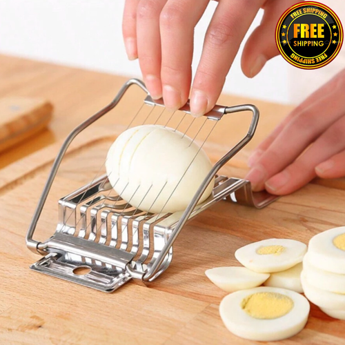 Stainless Steel Egg Slicer Cutter - Perfect for Eggs Mushrooms Tomatoes and Ham