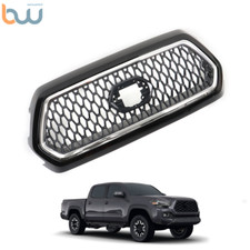For Toyota Tacoma Trd 19 20 21 Front Grille Grill Wchrome Trim Dark Gray Black For Toyota Tacoma Trd 19 20 21 Front Grille Grill Wchrome Trim Dark Gray Black
