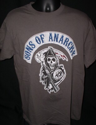 2 Sons Of Anarchy T-Shirts Reaper & SOA Virginia~Mens Lrg & XL~Road Gear/Gilda