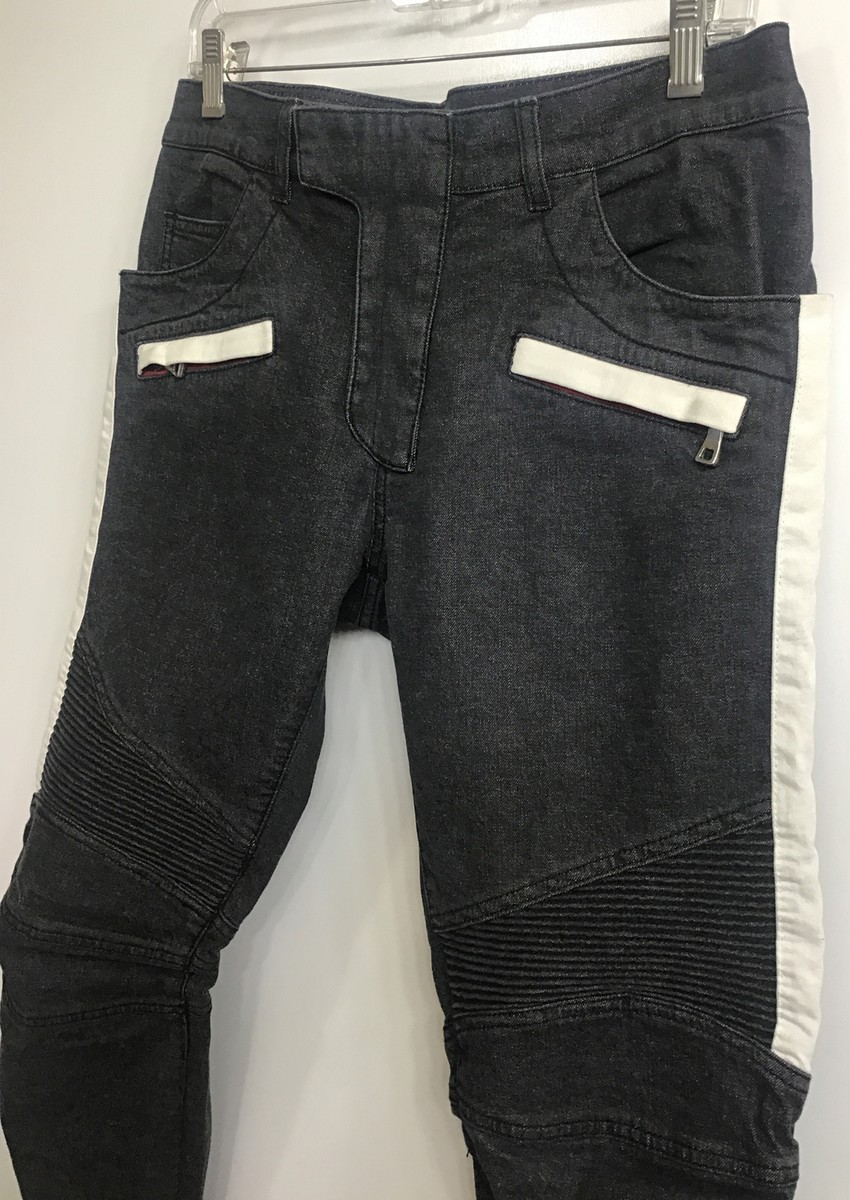 送料関税込【BALMAIN】ストレッチジーンズ BALMAIN (バルマン) SLIM BIKER JEANS スリム ストレッチ