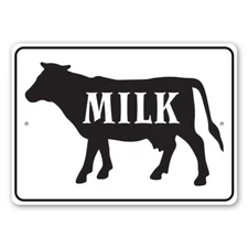 Milk Metal Sign