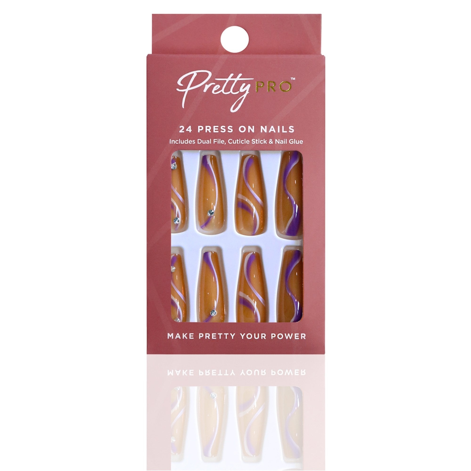 Pretty Pro Reusable Press On False Nails - I Have A Soft Spot For You (24pcs)