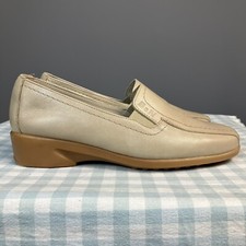 Pitillos Beige Leather Comfort Shoe UK 4 Eu 37 Slip On Air/Cylinder System Sole