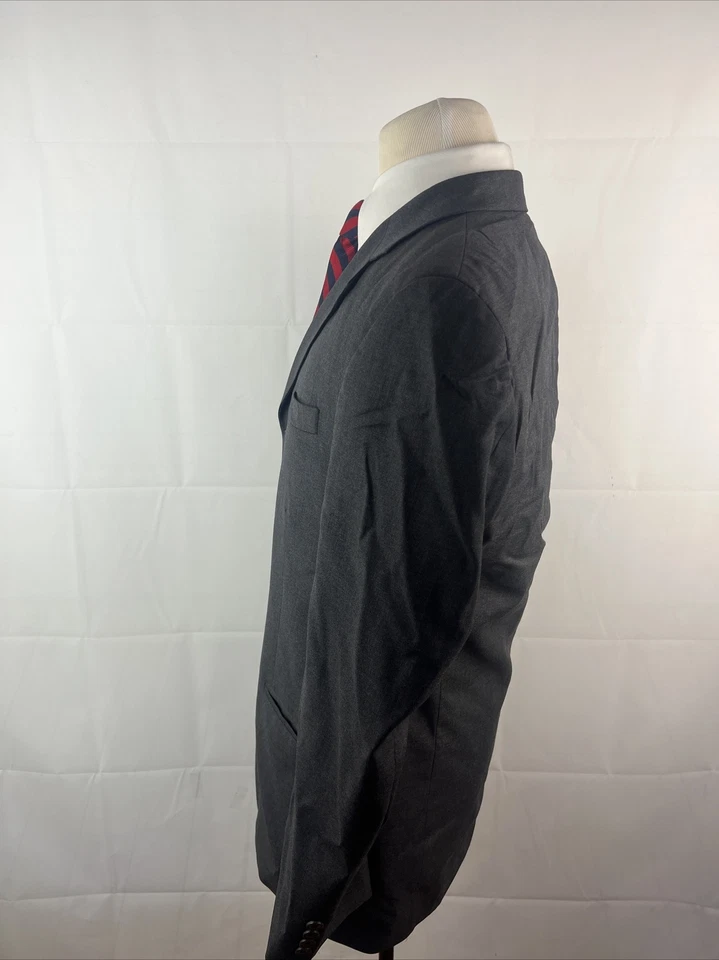 Traje de lana gris para hombre VITALE BARBERIS CANONICO DKNY 40R 32X28 $895 Foto 4 de 4