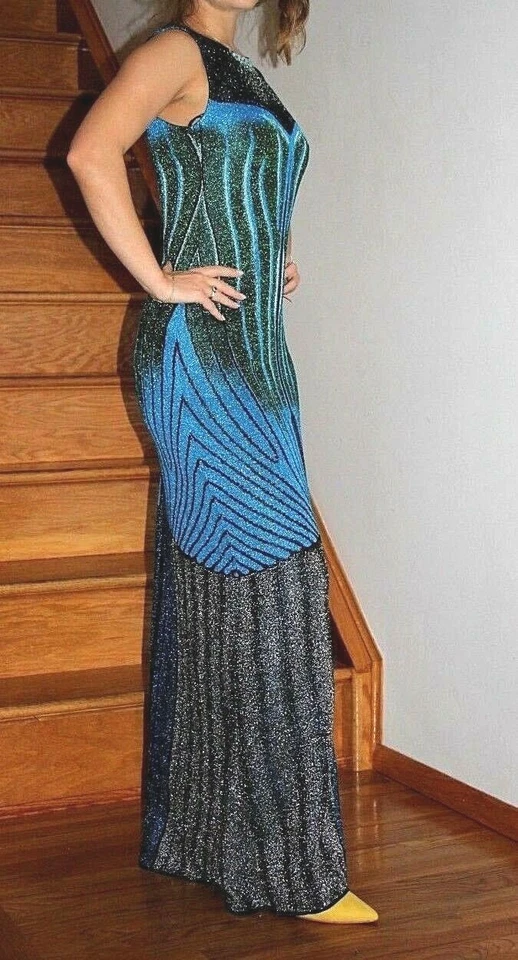 Missoni Metallic Knit Sleeveless Long Dress/ Gown sz US 4-6 /EU 40 Mad - Image 2 of 4
