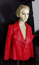 Halston Womens Jacket Red Size