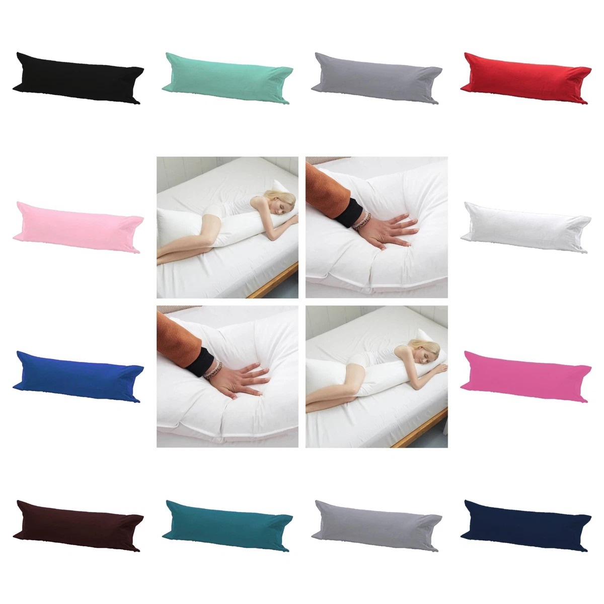 Non-Allergenic Bolster Pillow Cushion Long Body Support Orthopedic  Pregnancy