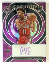 2022-23 Spectra Aspiring Rookie Purple Prizm RC AUTO /35 Dyson Daniels Pelicans
