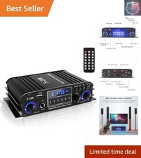 4 Channel Bluetooth 5.0 Stereo Amplifier, 50Wx4 HiFi Power Amp, 1200W Max, US...