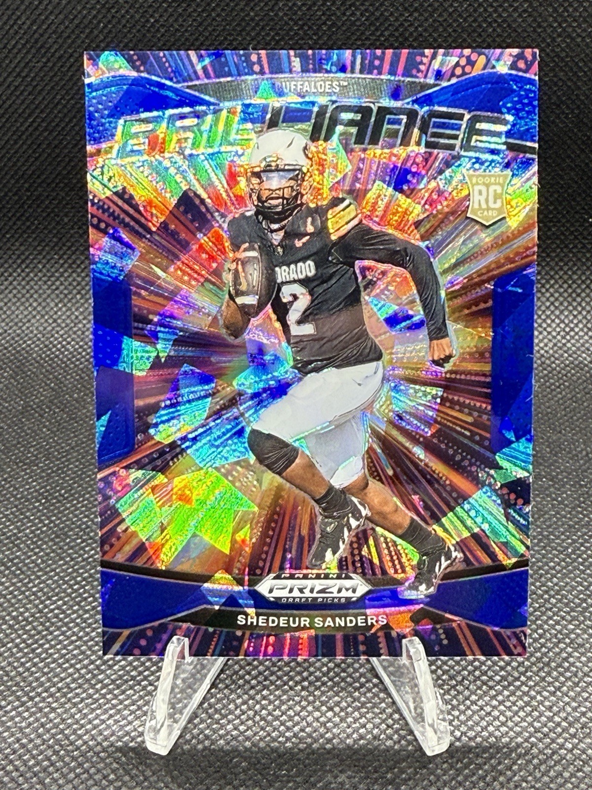 2025 Prizm Draft Picks Shedeur Sanders Blue Cracked Ice /149 Brilliance RC 🔥