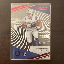 2020 Panini Chronicles - Clear Vision Rookies Jonathan Taylor #CV-7 Red /199...