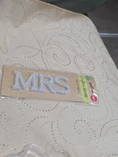 Iron On Patch Pearl Beaded MRS...sparkle crystal More Then Just A Ring Fing(er)