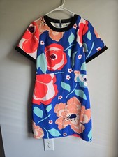 Kate Spade Size 10  Multicolor  Dive Right Poppy Dress Above Knee Floral Print