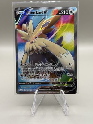 Stoutland V - 157/163 - Pokemon Battle Styles Sword & Shield Full Art Card NM