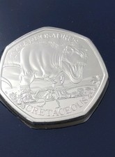 2024 UK 50p Tyrannosaurus - Brilliant Uncirculated New - Change Checker Card