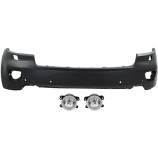 68078269AB, 5182026AA New Set of 3 Bumper Covers Fascias Front Upper for Jeep