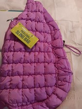 Pickle O' Joe Pickleball Sling Bag Quilted Racket Bag Vibrant Purple Pink Cover