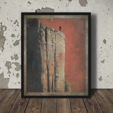 Vintage ROCK CLIMBING Wall Art, Mountaineering Poster, Bouldering Mountain Decor