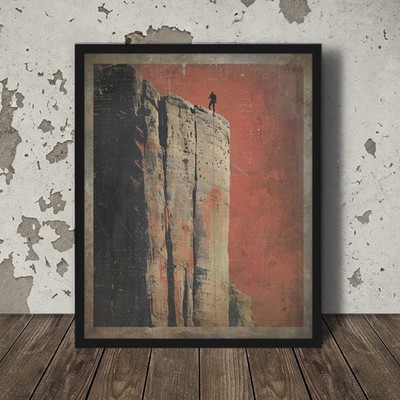 Vintage ROCK CLIMBING Wall Art, Mountaineering Poster, Bouldering Mountain Decor
