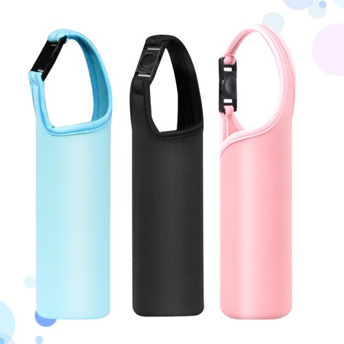 Porte-bouteille d'eau portable avec housse de tasse isolée et pochette avec sangle