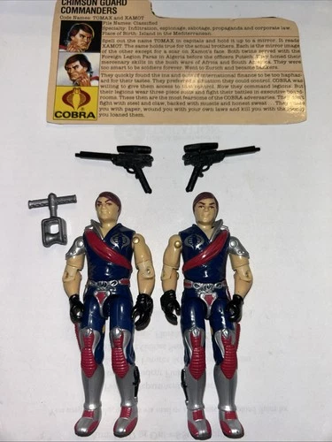 Vintage 1985 Hasbro G.I. Joe Crimson Twins "Tomax & Xamot" Figures Complete EP