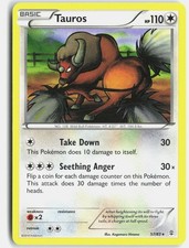 Tauros 57/83 Rare Generations Pokemon Lightly Played
