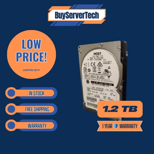 HUC101812CSS200 0B32694 HGST 1.2TB 10K 12Gb/s SAS 2.5" Server Hard Drive - Image 2 of 3