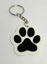 Dog Print Keychain 3D Textured
