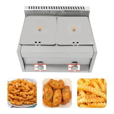 12L Fryer Deep Fryer Commercial Countertop 2 Gas Propane LPG Stainless Steel