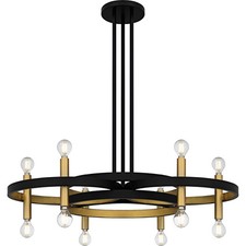 Quoizel WID5030 Winsland 12 Light 30"W Abstract Chandelier - Black
