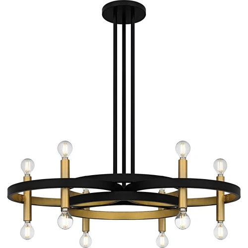 Quoizel WID5030 Winsland 12 Light 30"W Abstract Chandelier - Black - Picture 1 of 7