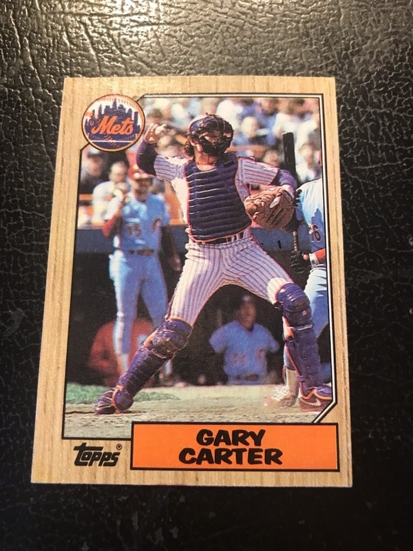 1987 Topps Gary Carter New York Mets  #20 & John Stearns newspaper clipping 