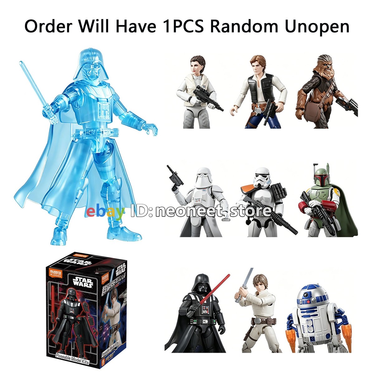 特撮 Star Wars Action Figure Collection Blokees Star Wars Darth Vader Action Figures Blind Box GV02 Model