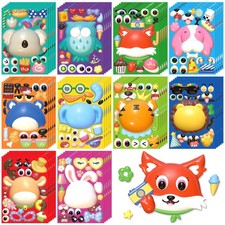 Make a Face Stickers for Kids, 50 PCS Animal Faces to Make Your Own Sticker, ...