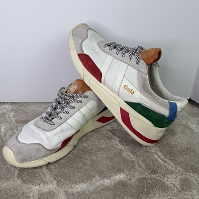Gola Eclipse Trident CLA596 Womens White Suede Lifestyle Sneakers Shoes 8