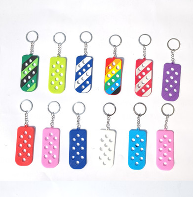 20pcs/Set random Mix Plastic Shoe Charms Crocs Keychain PVC Key Chain with Hole