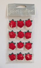 RARE Jolee's Red Rosebuds Roses Flowers Photo Corners Scrapbooking Stickers