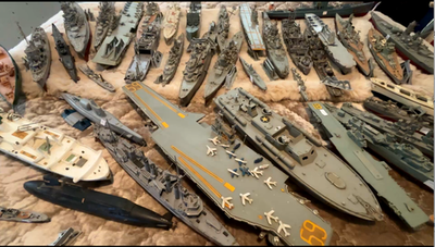 #ad #ad Model Ship Collection Assembled World War 2 Era Vessels $12.00