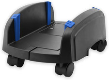Carrellino Carrello Porta PC Desktop Tower Con Sponde Di Protezione, 4 Ruote, Ba