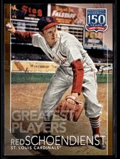 2019 Topps 150 Years of Baseball  Greatest Players Gold Red Schoendienst 14/50