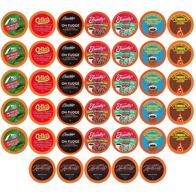 40 CT Chocolate Lovers Single Serve Coffee Pods for Keurig K Cup Brewers 2.0