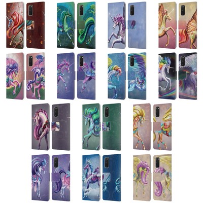 OFFICIAL ROSE KHAN UNICORNS LEATHER BOOK WALLET CASE COVER FOR SAMSUNG PHONES 1