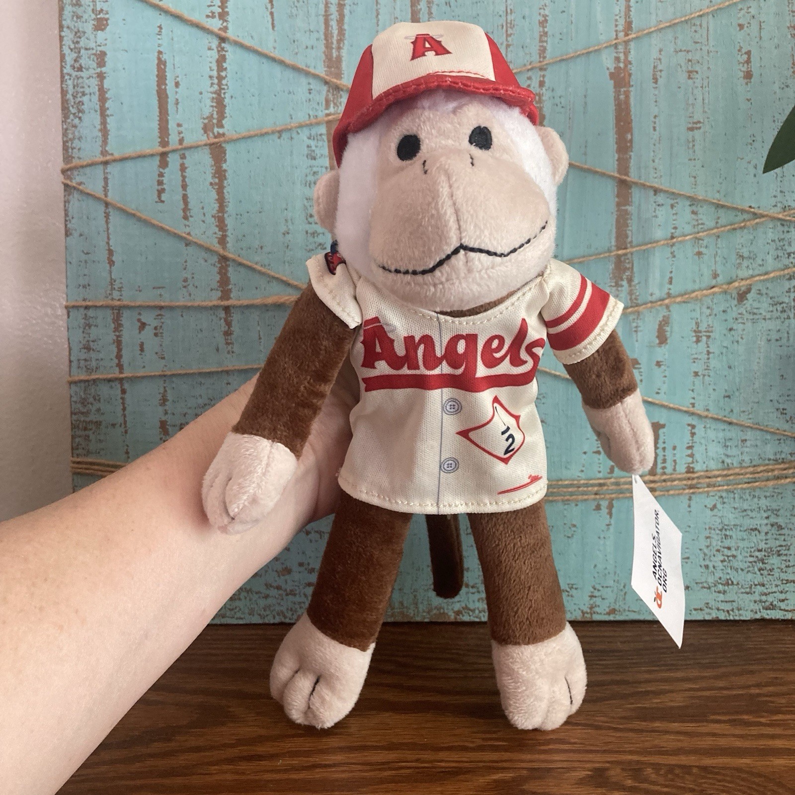 Angels 1/2 Rally Monkey with Tag - MLB Los Angeles  Angels of  Anaheim - 9”