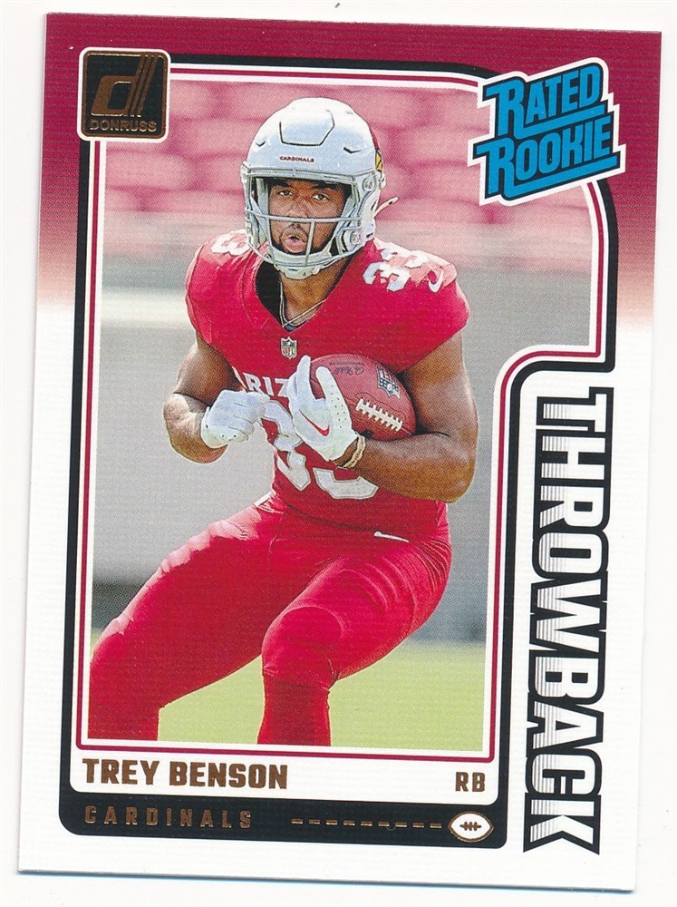 TREY BENSON 2024 DONRUSS RATED ROOKIE THROWBACK #11 ARIZONA CARDINALS MINT