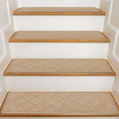 Stair Treads for Wooden Steps Indoor, 15 Pack 8'' X 30'' Non Slip Carpet Stair Tre