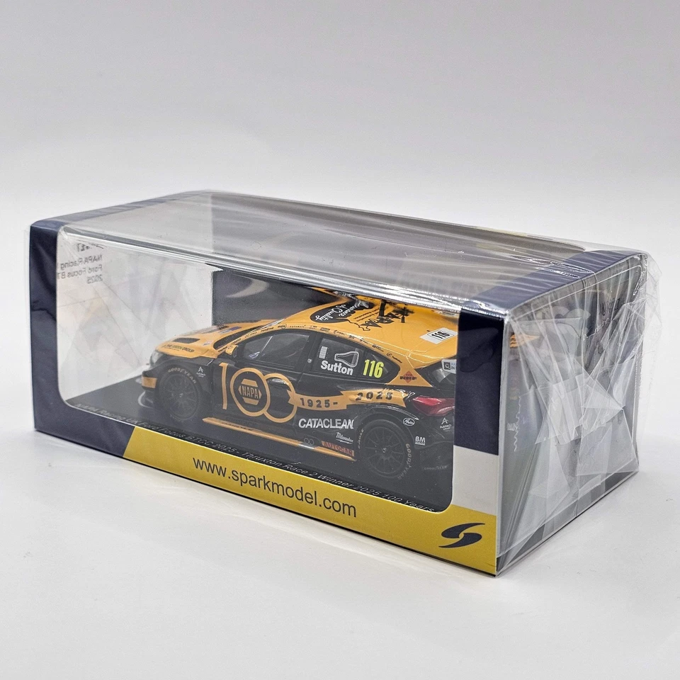 Spark Ford Focus #116 Ashley Sutton BTCC Thruxton Race 2 Winner 2025 1/43 Scale - Image 4 of 4