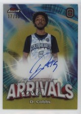 2022-23 Finest OTE Overtime Elite Gold Refractor 17/50 De'Vontes Cobbs Auto 09p1