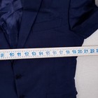 Angelico Lino Blazer Mens 50 Navy Blue Linen Blend Elbow Patch Smart Casual — photo 9